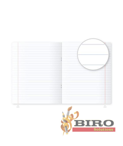 Caiet 24 foi, linie, copertă colorată, 241004